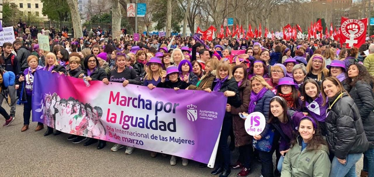 Una de las marchas por la igualdad convocada por el Consejo Local de la Mujer de Fuenlabrada