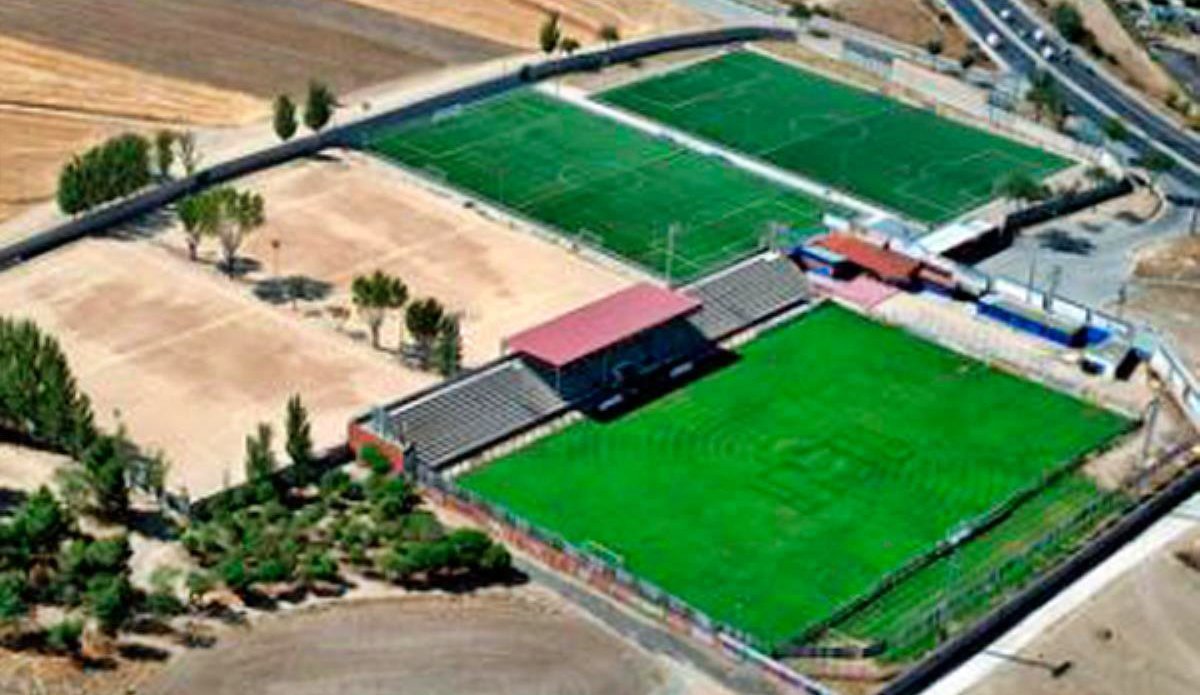 Vista aérea de los campos de futbol La Aldehuela (Fuenlabrada)