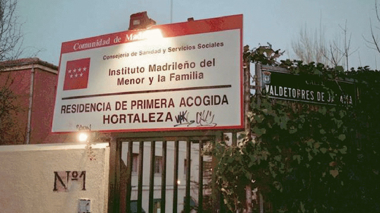 Fachada de un centro de menores de la Comunidad de Madrid
