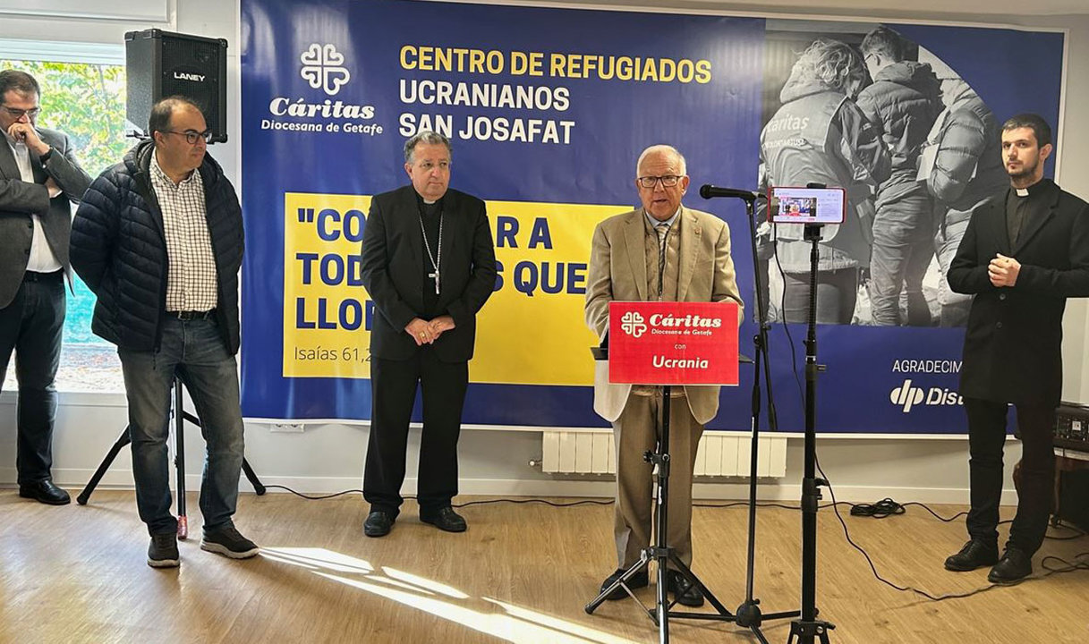Momento del acto de presentación de las instalaciones de 'San Josafat' de Leganés