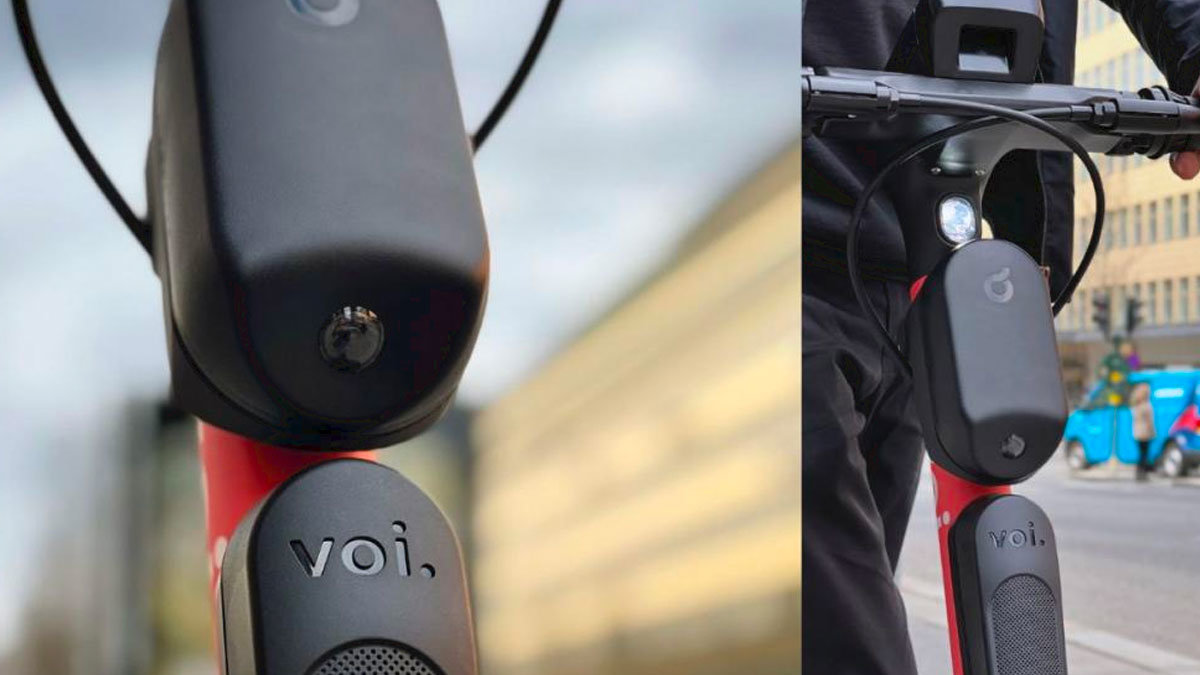 La marca VOI implementará una cámara de Inteligencia Artificial en sus patinetes eléctricos.