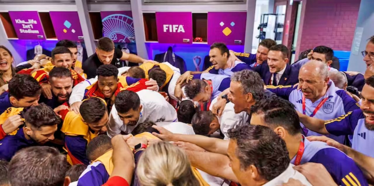 Celebración de la Selección española de futbol su triunfo ante Costa Rica | Twitter