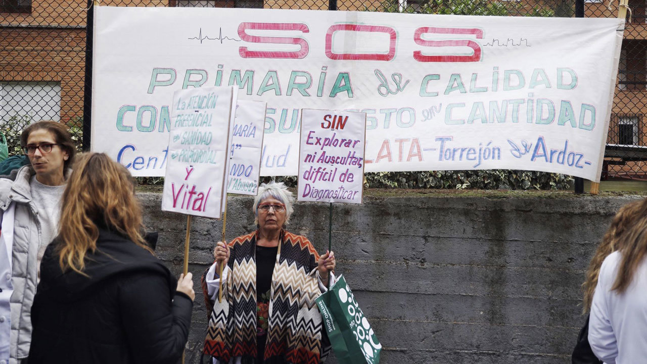 Imagen de la huelga de médicos de Atención Primaria. Foto: El País