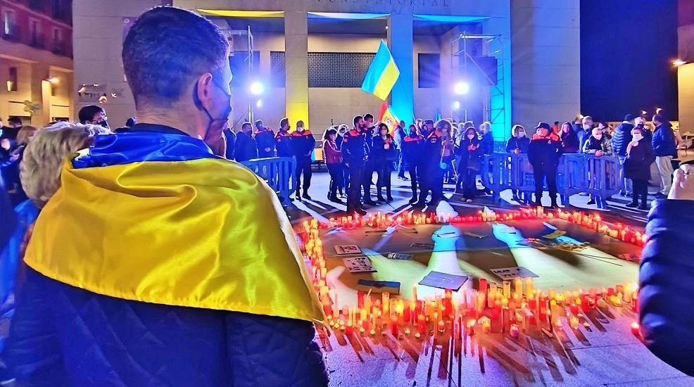 Un reciente acto de homenaje a Ucrania en Leganés