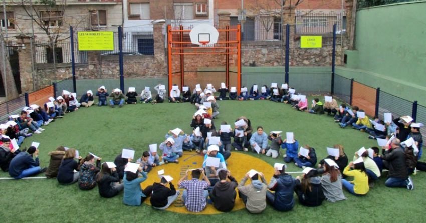 Celebración del Día de la Paz en un centro escolar de Fuenlabrada
