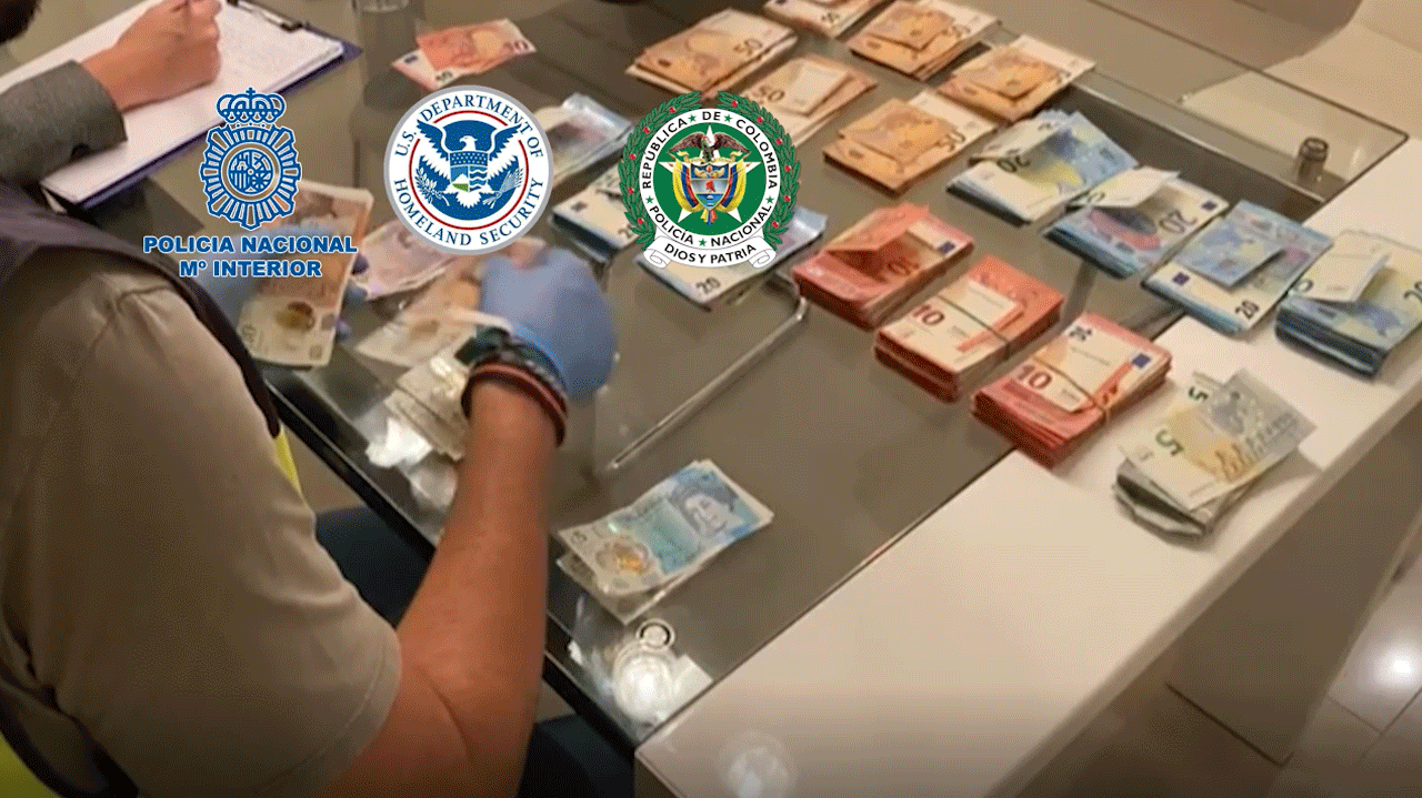 Dinero incautado por la Policía en la Operación Odín