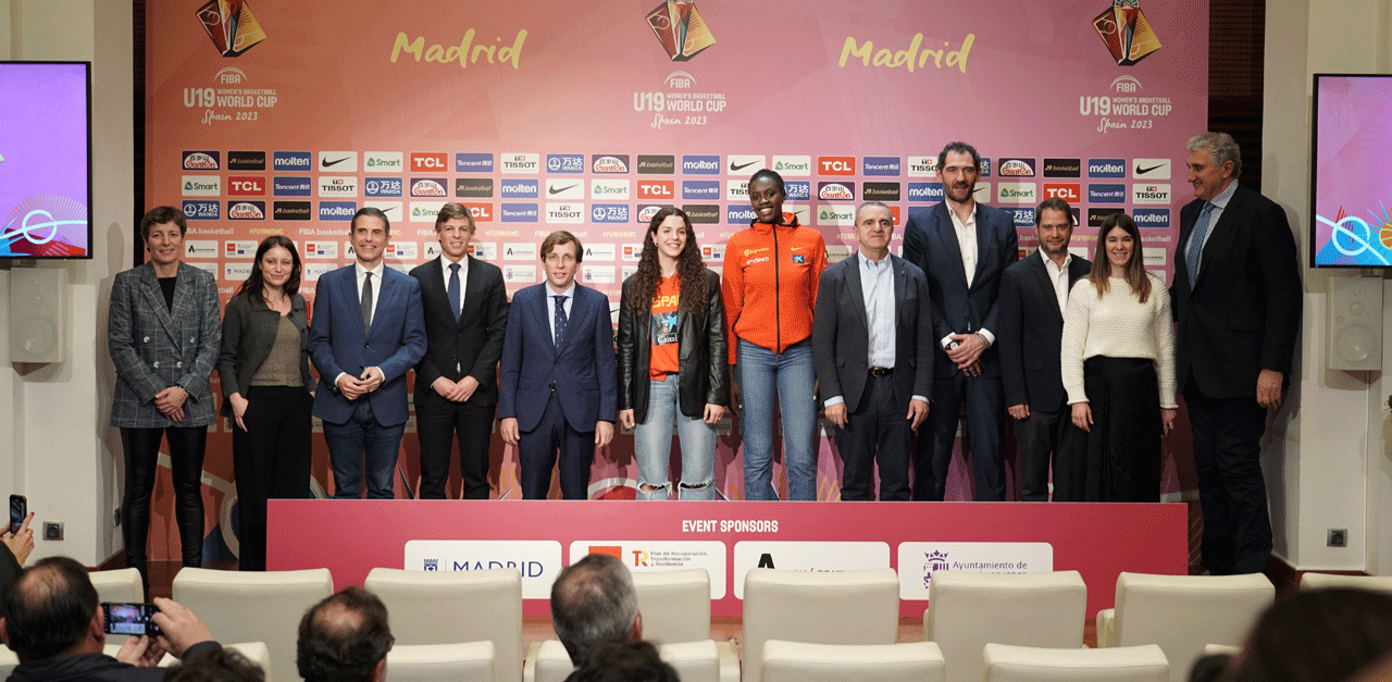 Imagen de la presentación del Campeonato del Mundo sub-19 de baloncesto femenino en Madrid