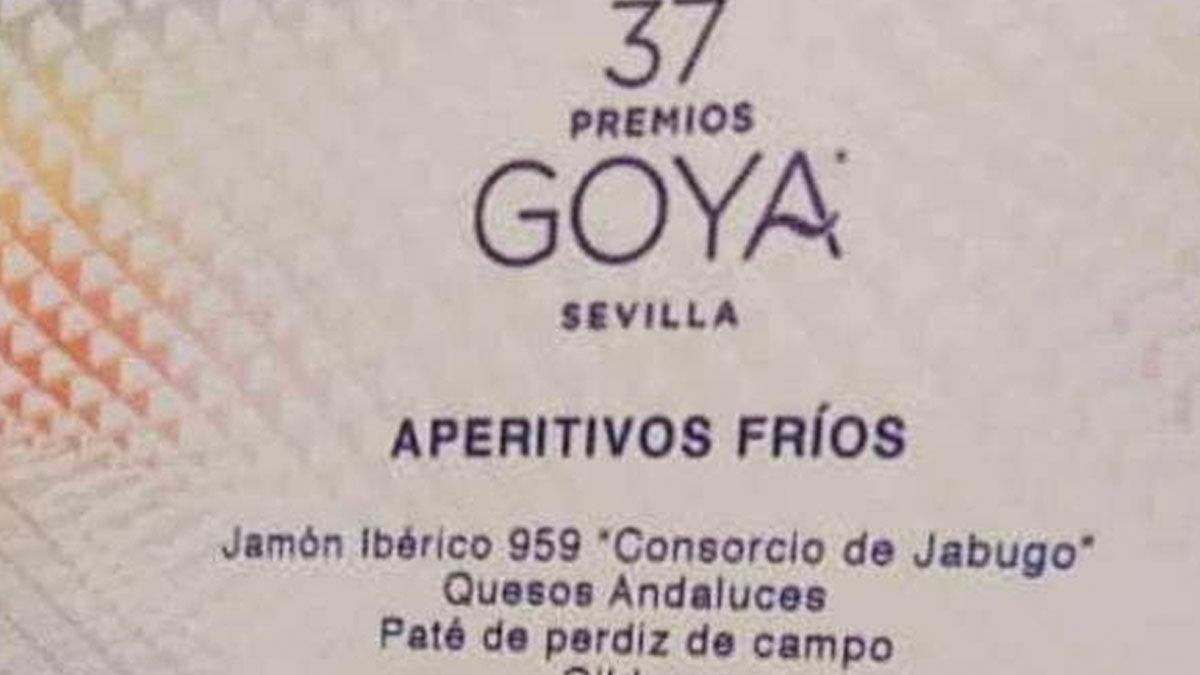 Se ha tildado al menú servido para lso invitados VIP de los Goya 2023 como "bastante cutre".