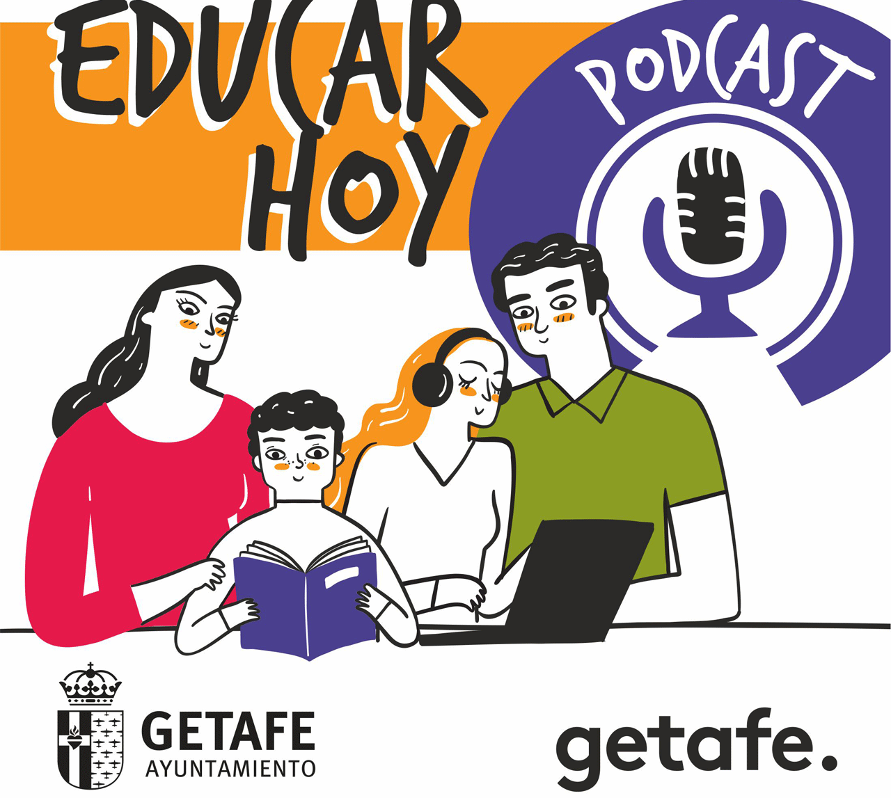 Cartel del Podcast 'Educar Hoy' de Getafe