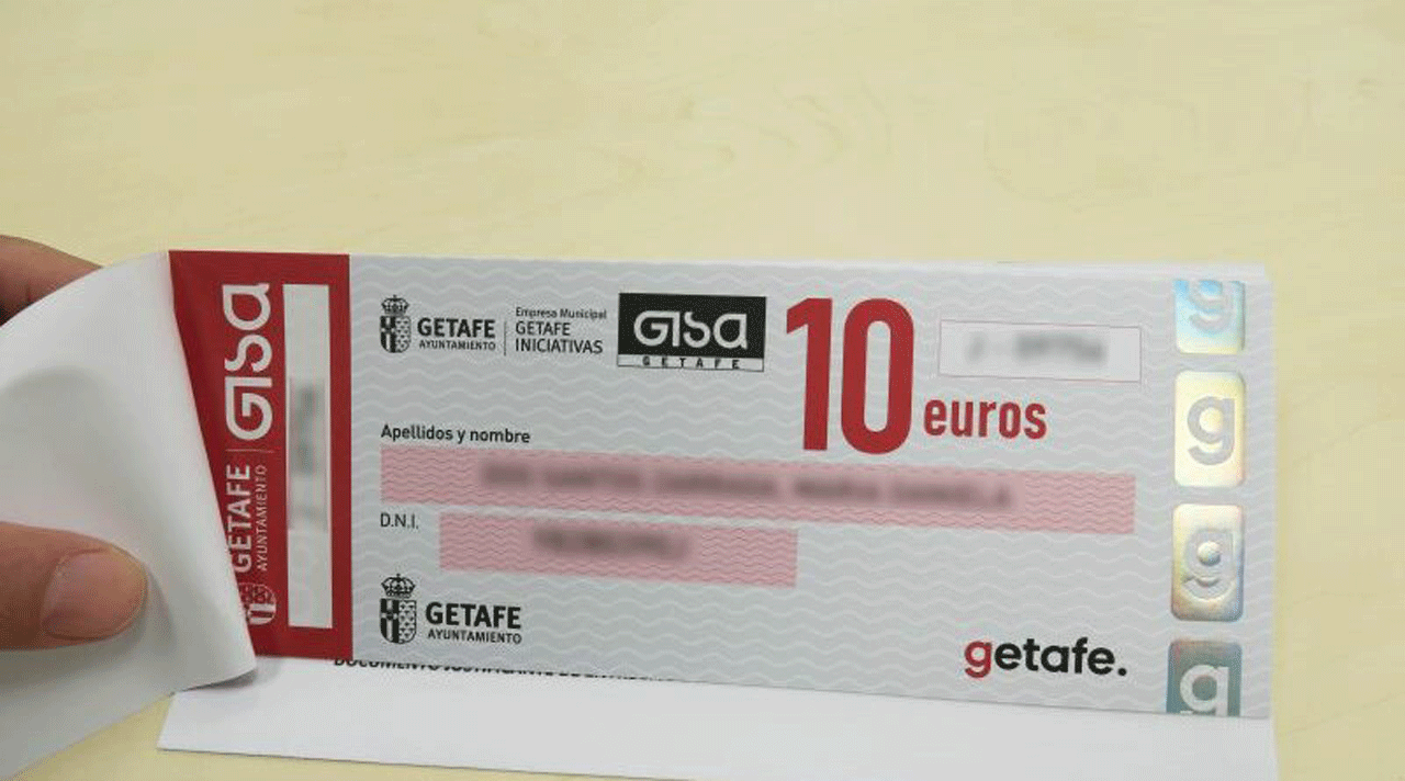 Imagen del cheque joven de Getafe