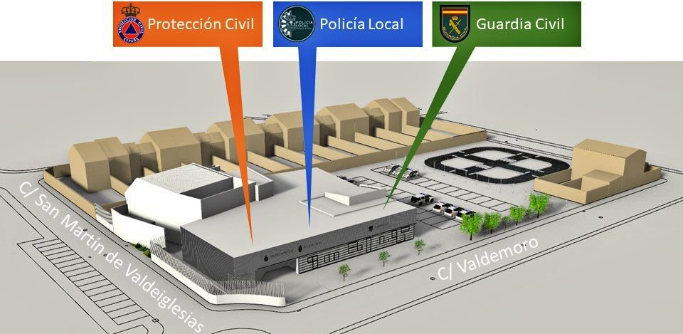 Maqueta del nuevo Centro de Seguridad de Moraleja de Enmedio (Madrid)