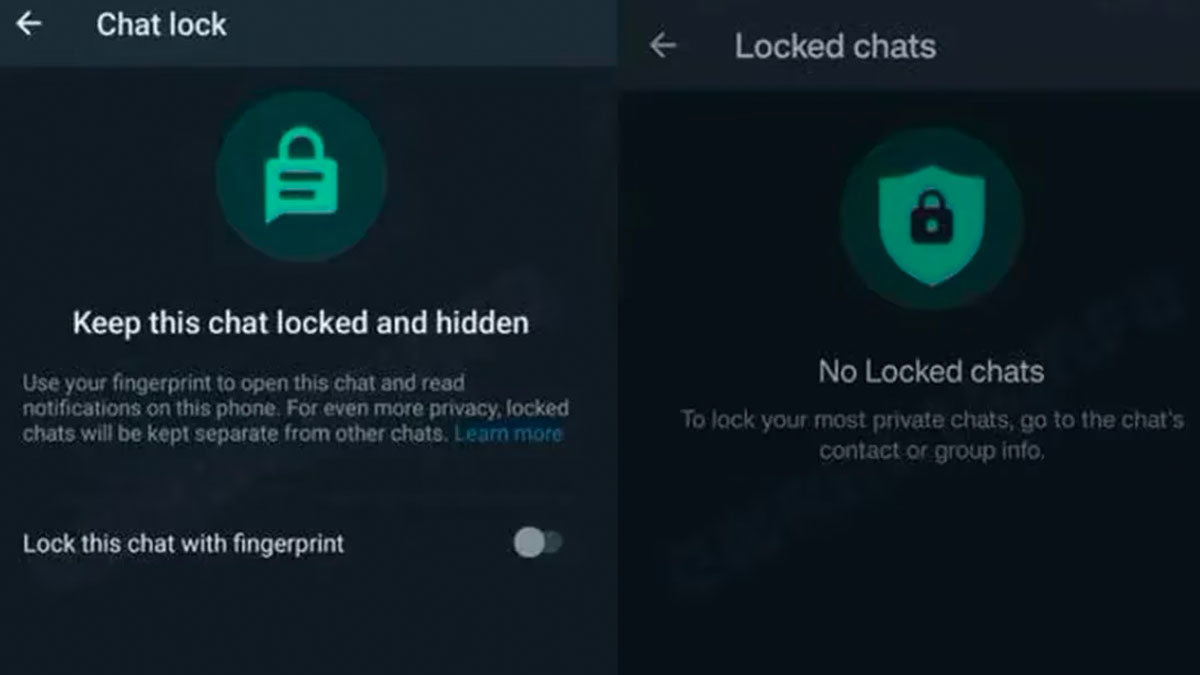 En la imagen se presentan la pantalla de chats bloqueados en la nueva actualización de WhatsApp