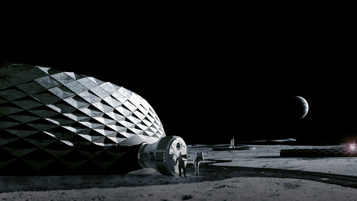 China estudia la manera de producir edificios lunares con impresoras 3D
