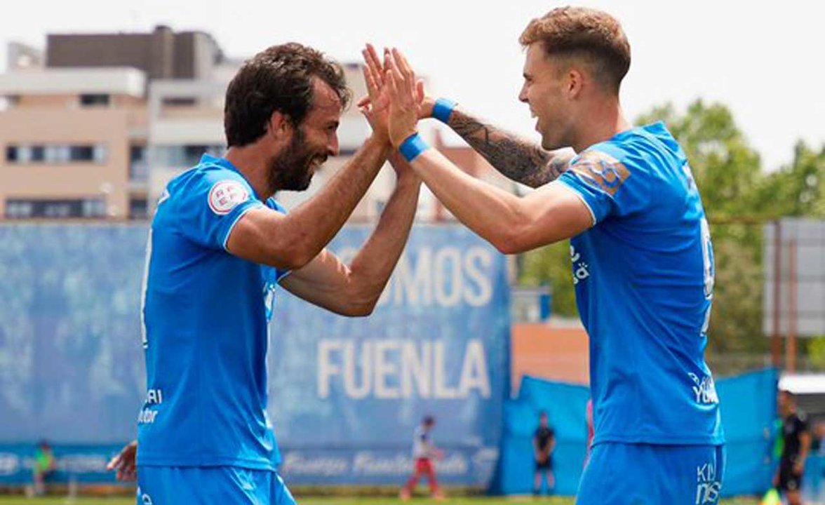 Diego García y Fer Ruiz, los dos grandes protagonistas del partido | IMAGEN: CF Fuenlabrada