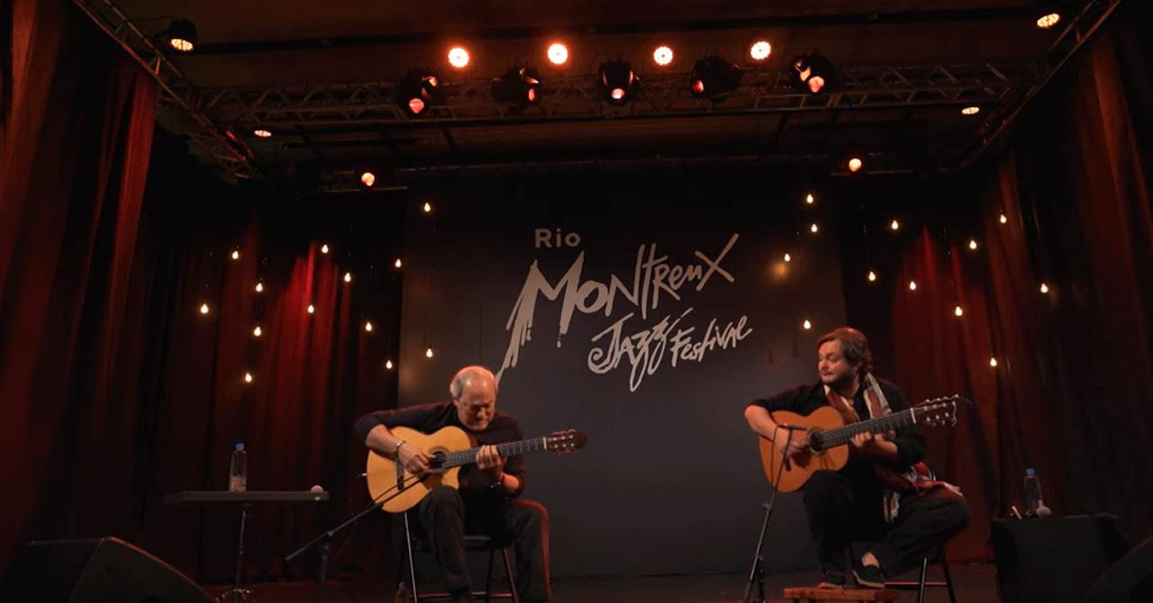 Toquinho y Yamandu Costa en el recital Bachianinha en Montreaux