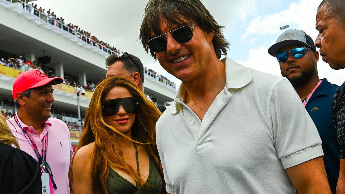 Shakira y Tom Cruise acaparan miradas y titulares en su aparición en el Gran Premio de Fórmula 1 de Miami