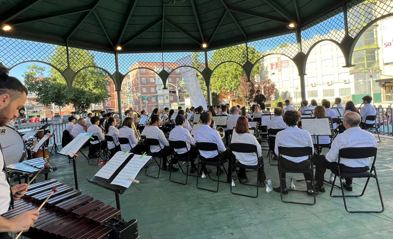 Imagen de una de las actuaciones de la Banda Sinfónica de Leganés