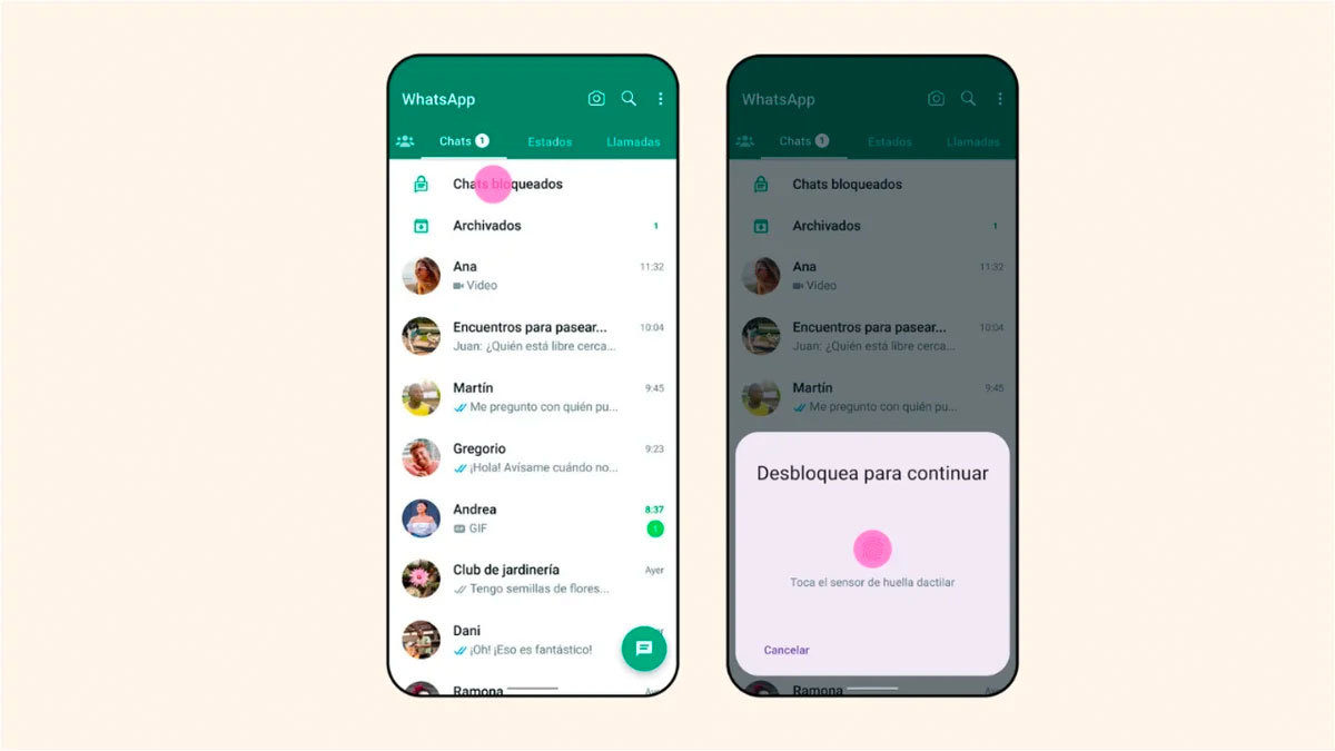 WhatsApp permitirá bloquear chats para dar mayor privacidad al usuario