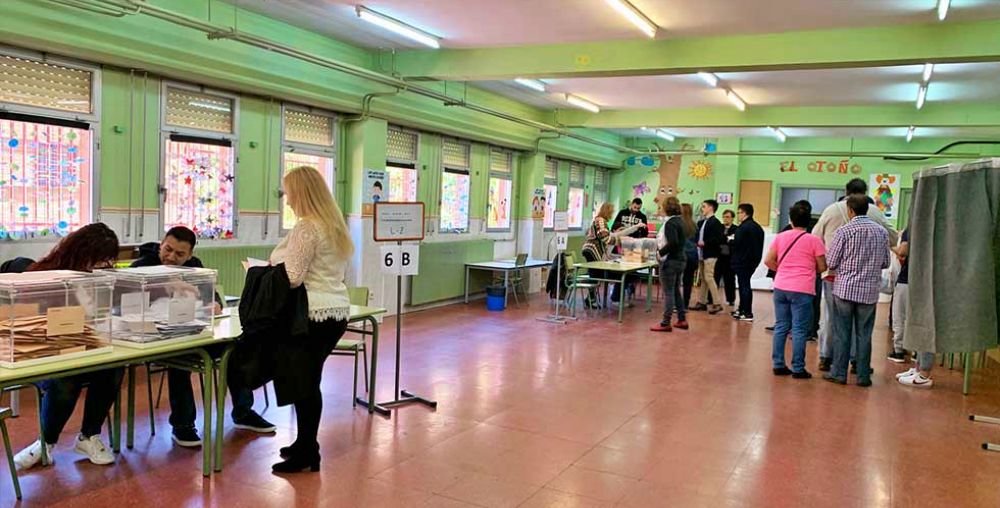 Colegio electoral en Fuenlabrada en las elecciones de 2019 | Fn