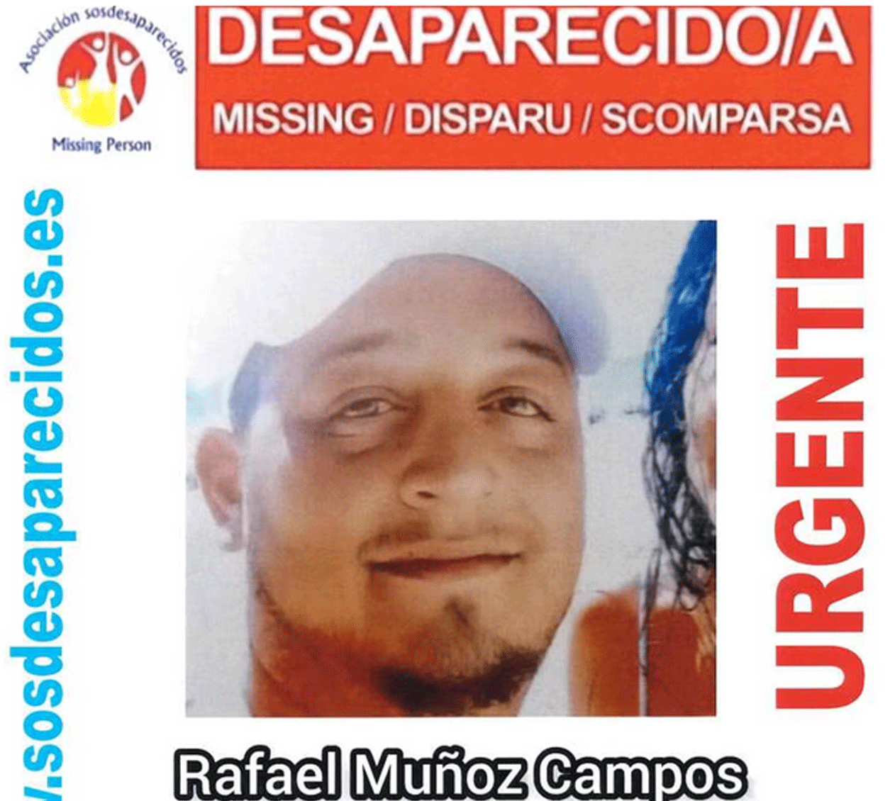 Cartel anunciador de la desaparición de Rafael Muñoz Campos
