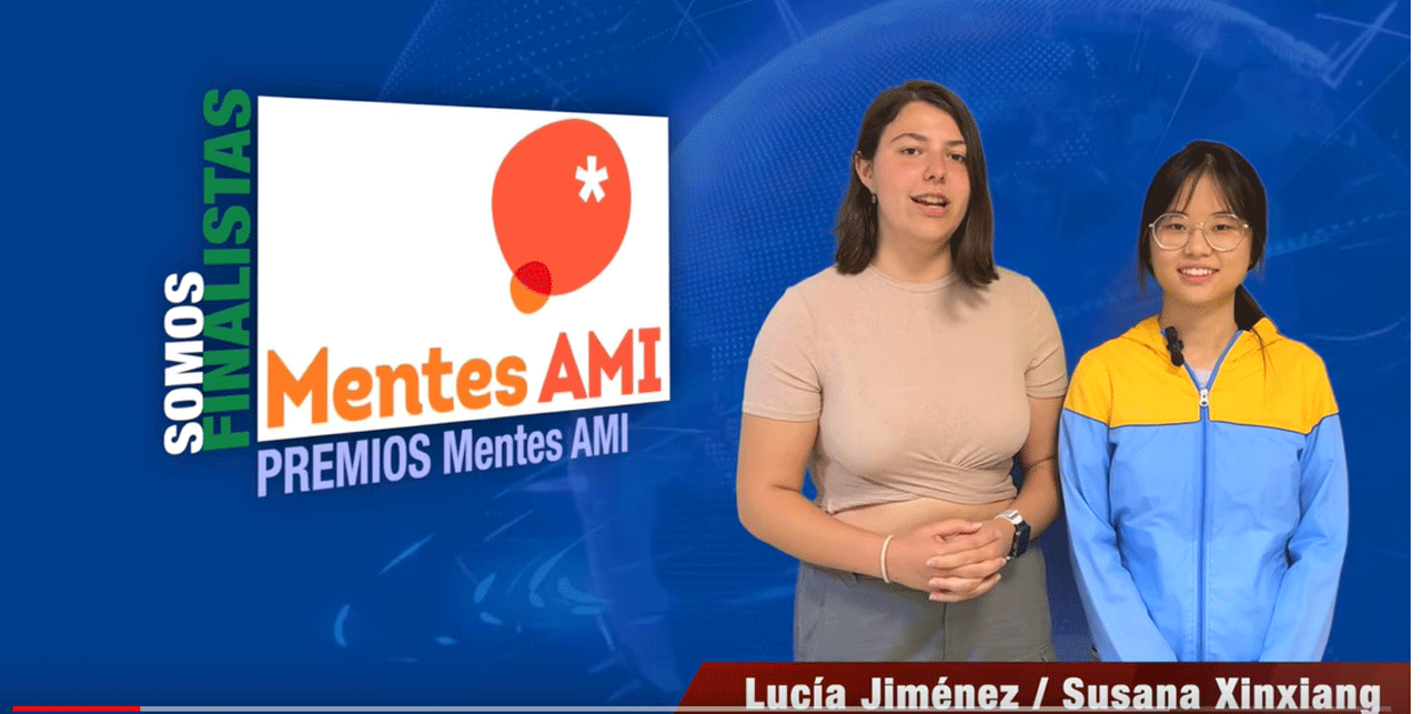 Estudiantes del IES Julio Caro Baroja en su proyecto de televisión finalista en los Premios Mentes AMI de la Fundación Atresmedia