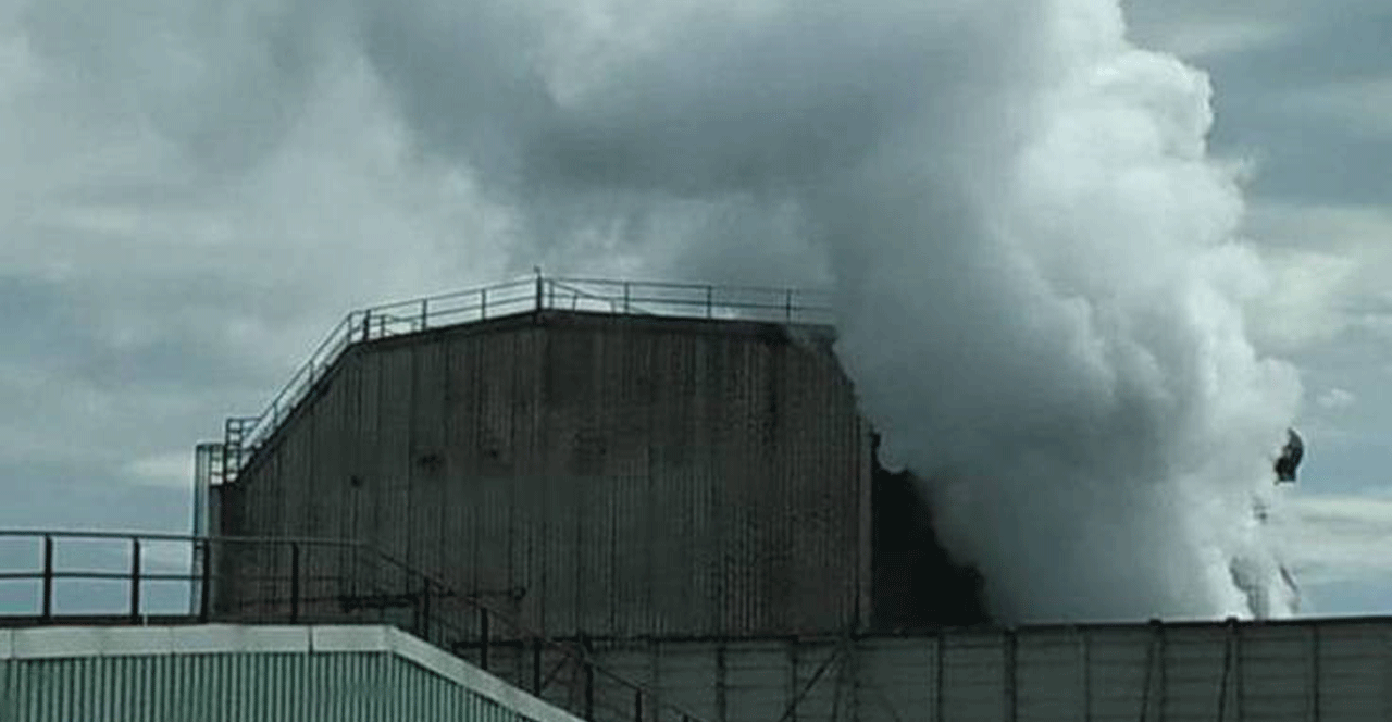 Imagen de la contaminación de humo producida por Corrugados en Getafe