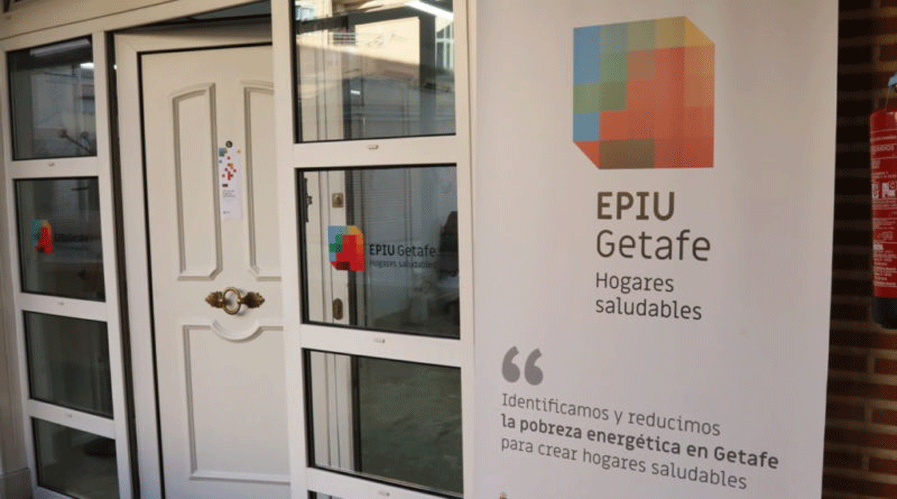Fachada de la oficina de EPIU Hogares Saludables de Getafe