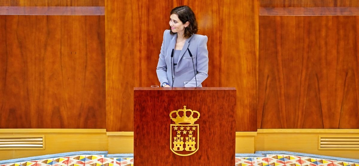 Isabel Díaz Ayuso en el debate de investidura