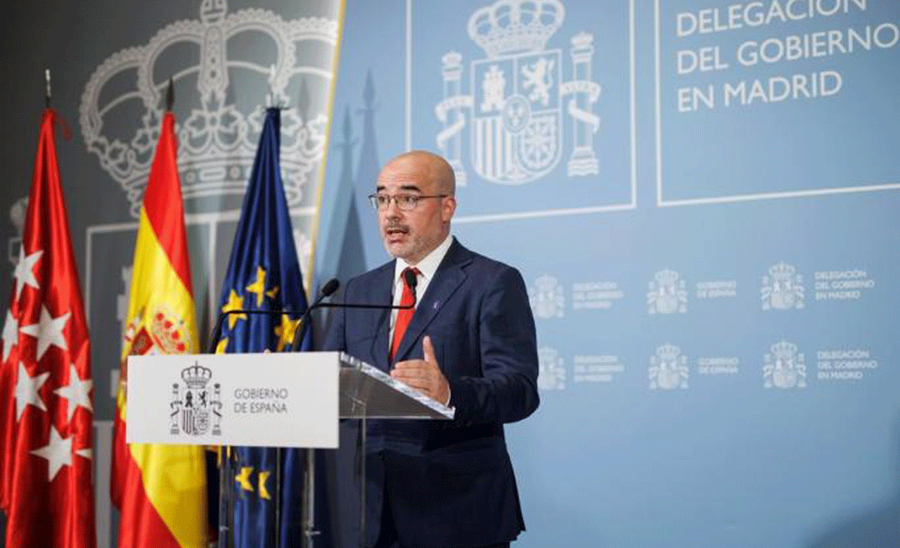 El delegado del Gobierno en Madrid en la rueda de prensa de la Junta de Seguridad del 23-J. Foto: Europa Press