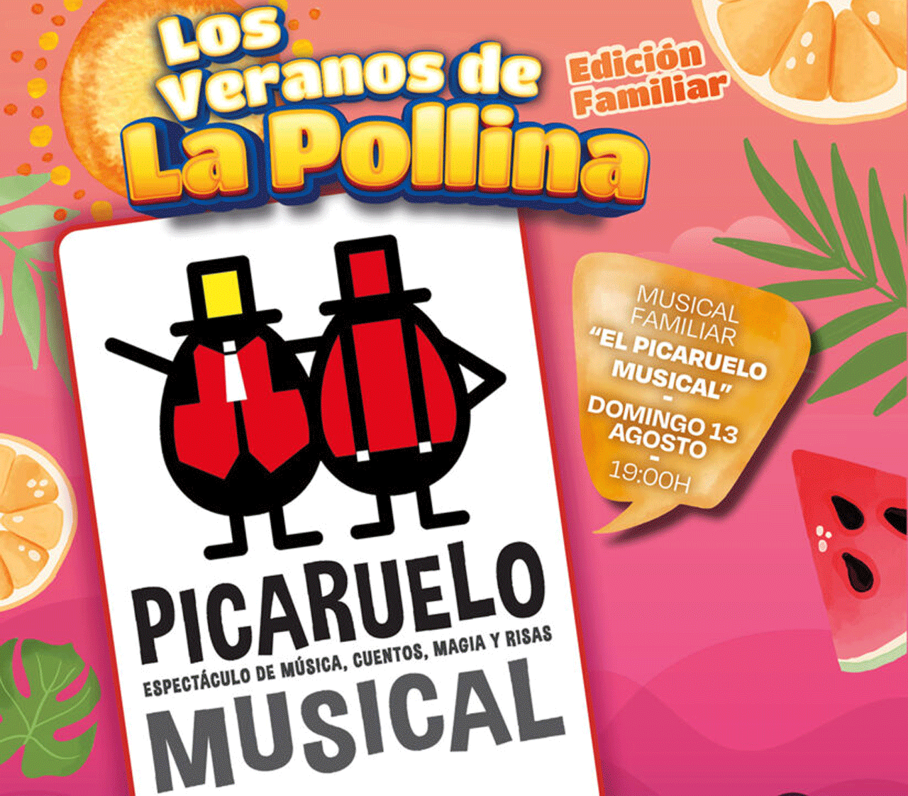Cartel del espectáculo 'Picaruelo Musical' que se celebrará en La Pollina de Fuenlabrada