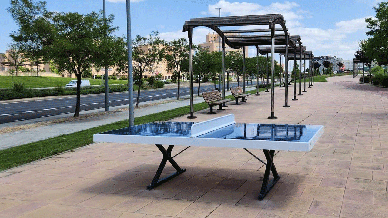 Imagen del nuevo mobiliario urbano de Alcorcón