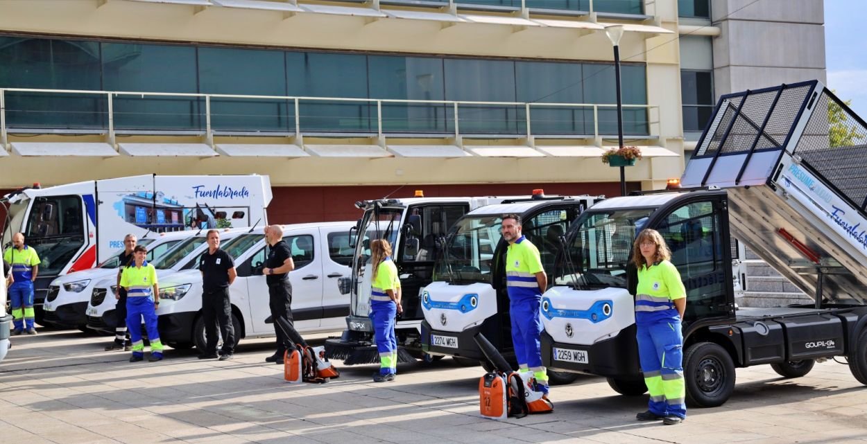 Presentación de los nuevos vehículos eco de limpieza del Ayuntamiento de Fuenlabrada