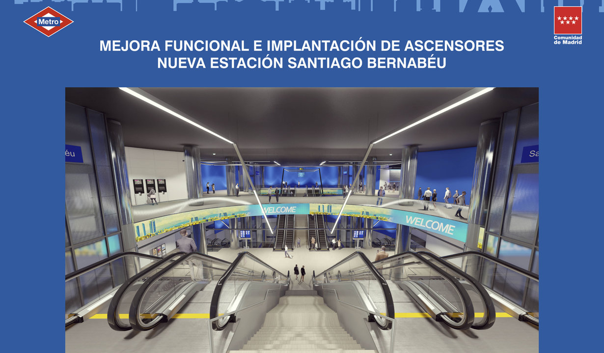 Imagen del proyecto de la nueva estación de Metro de Santiago Bernabéu