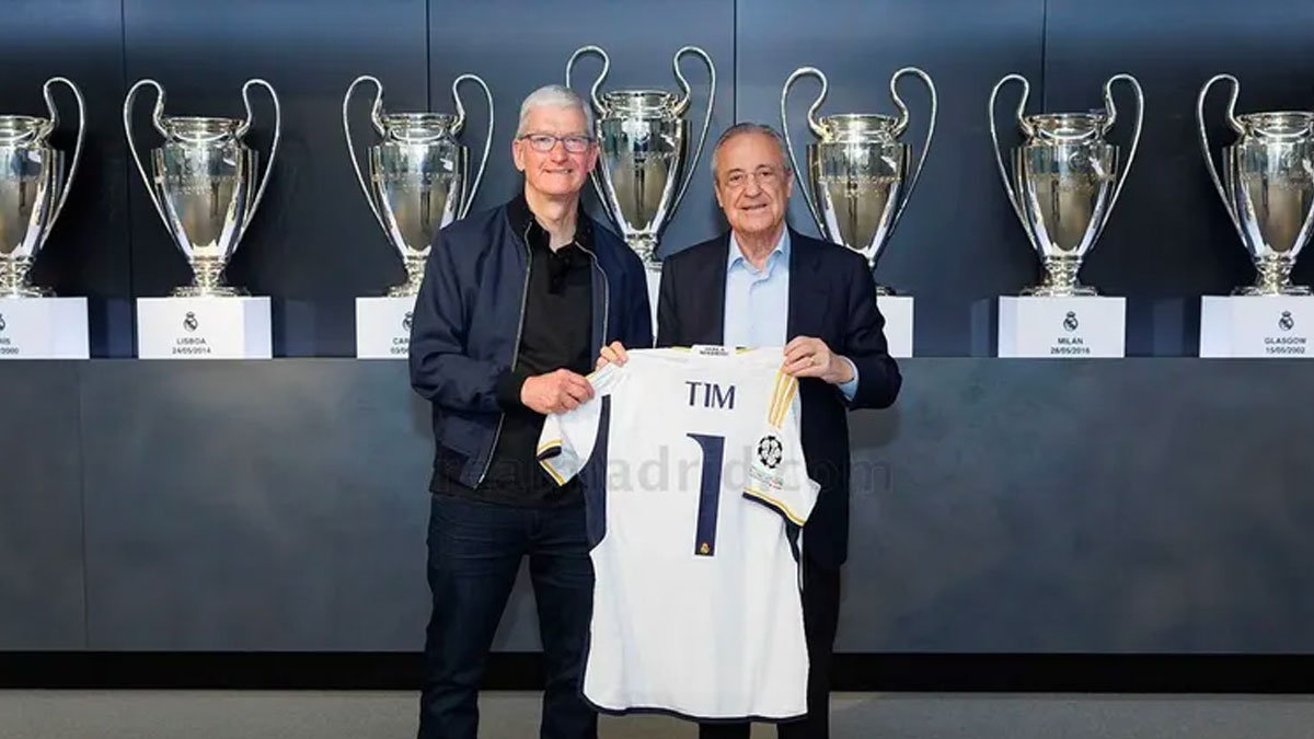 Tim Cook visitó la ciudad deportiva del Real Madrid en su visita por la capital