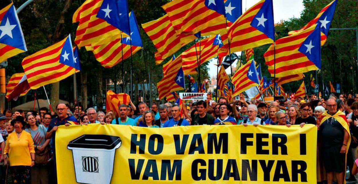 Independendistas catalanes reivindicando el referendum: "Lo vamos a hacer y lo vamos a ganar" Imagen: RTVE