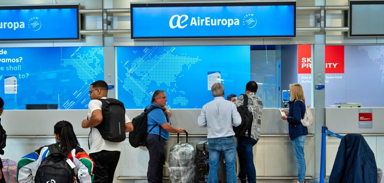 Mostradores de Air Europa en el aeropuerto