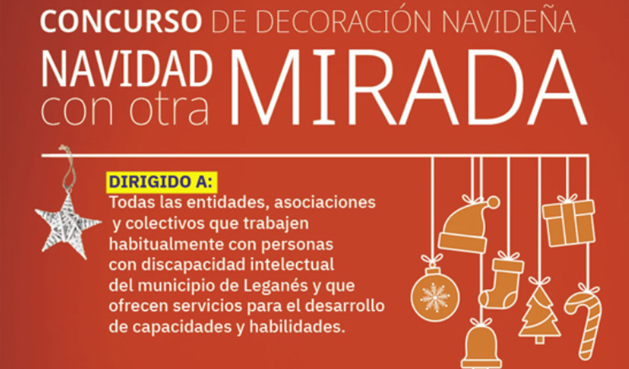 Cartel del Concurso de decoración navideña de Leganés 'Navidad con otra MIrada'