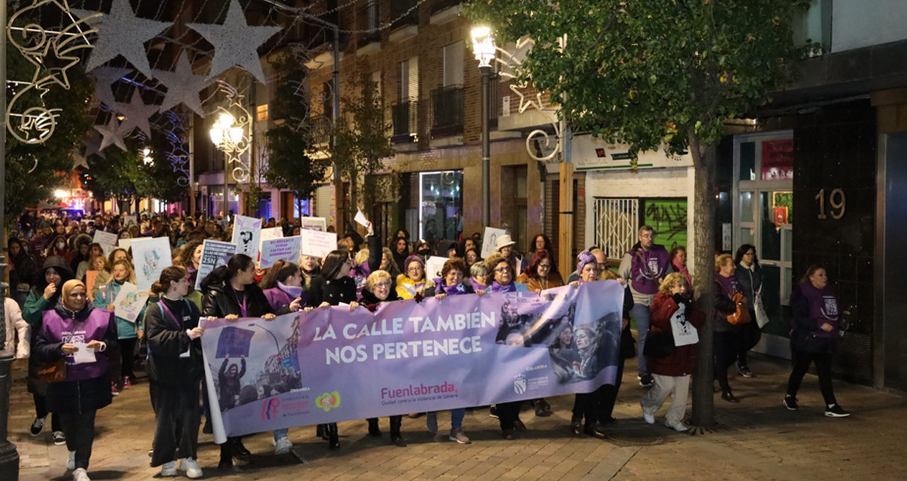 Imagen de una de las marchas nocturnas en los actos del 25-N