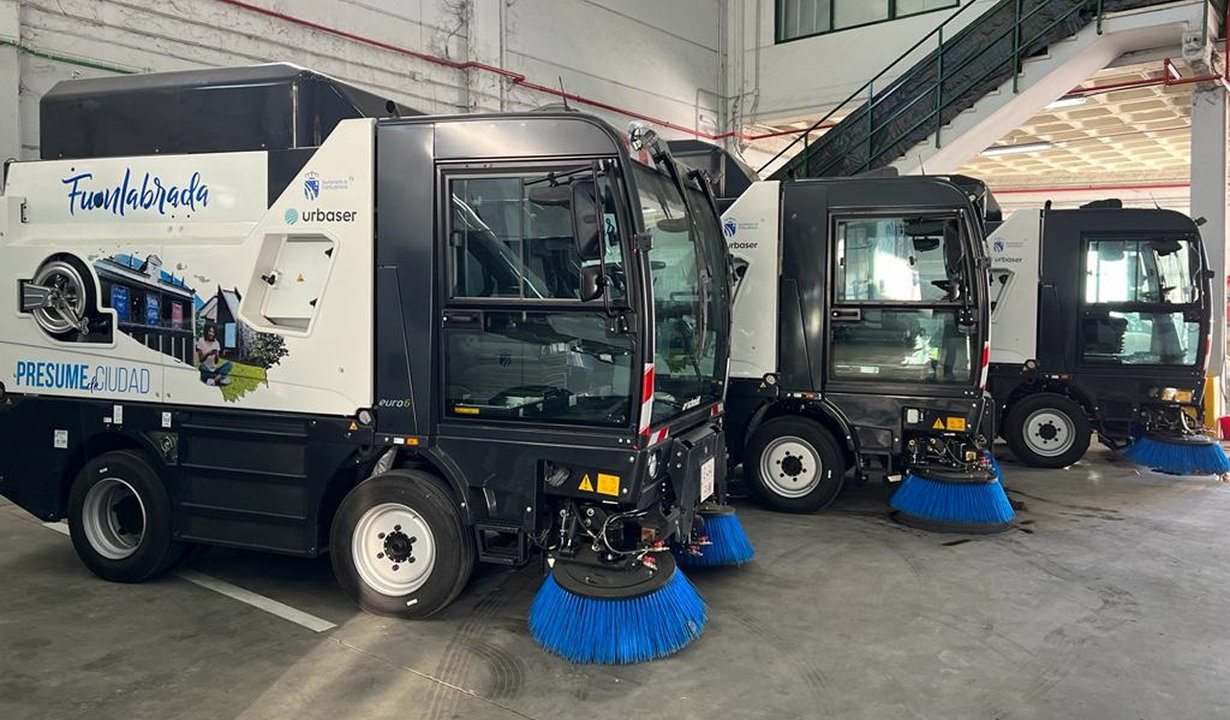 Imagen de los nuevos vehículos de limpieza de Fuenlabrada