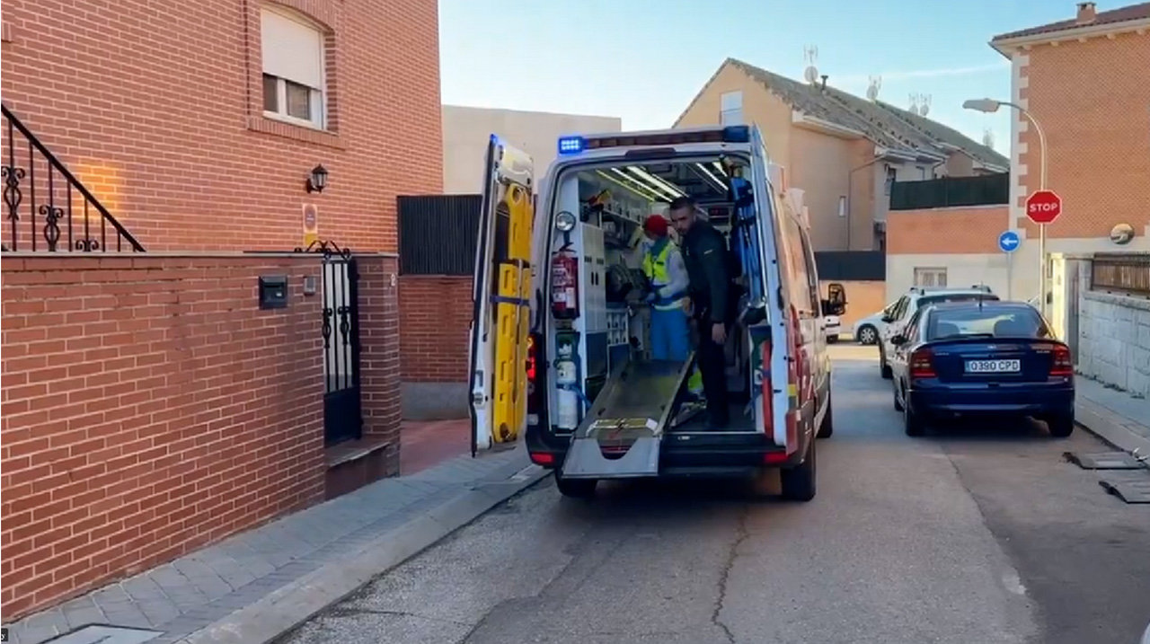 Imagen de la llegada de los servicios de emergencias a la localidad de Colmenar Viejo