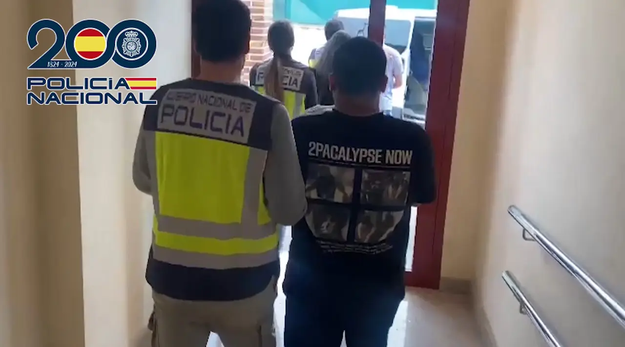 Momento de la detenci&oacute;n de varios de los cabecillas de la organizaci&oacute;n criminal