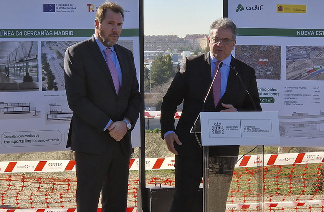 Presentación del inicio de las obras de la nueva estación de cercanías Parla-Norte a cargo del Ministro de Transportes y el Alcalde de Parla