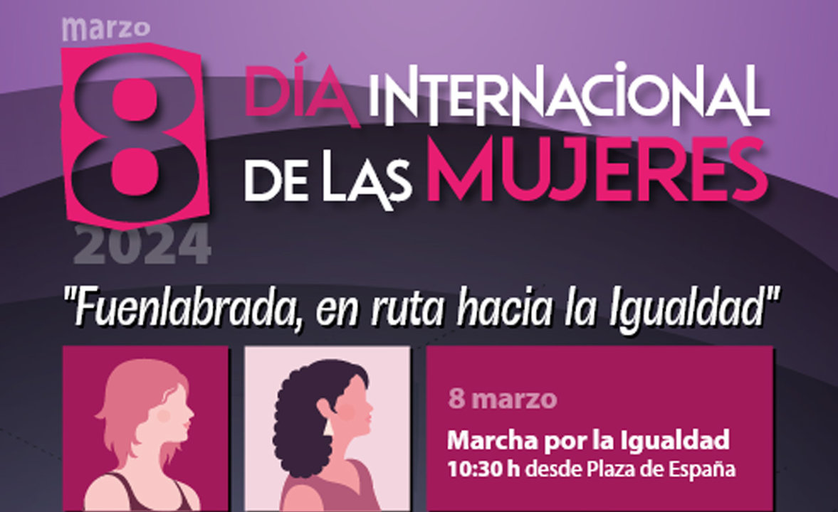 Cartel del Día Internacional de las Mujeres en Fuenlabrada