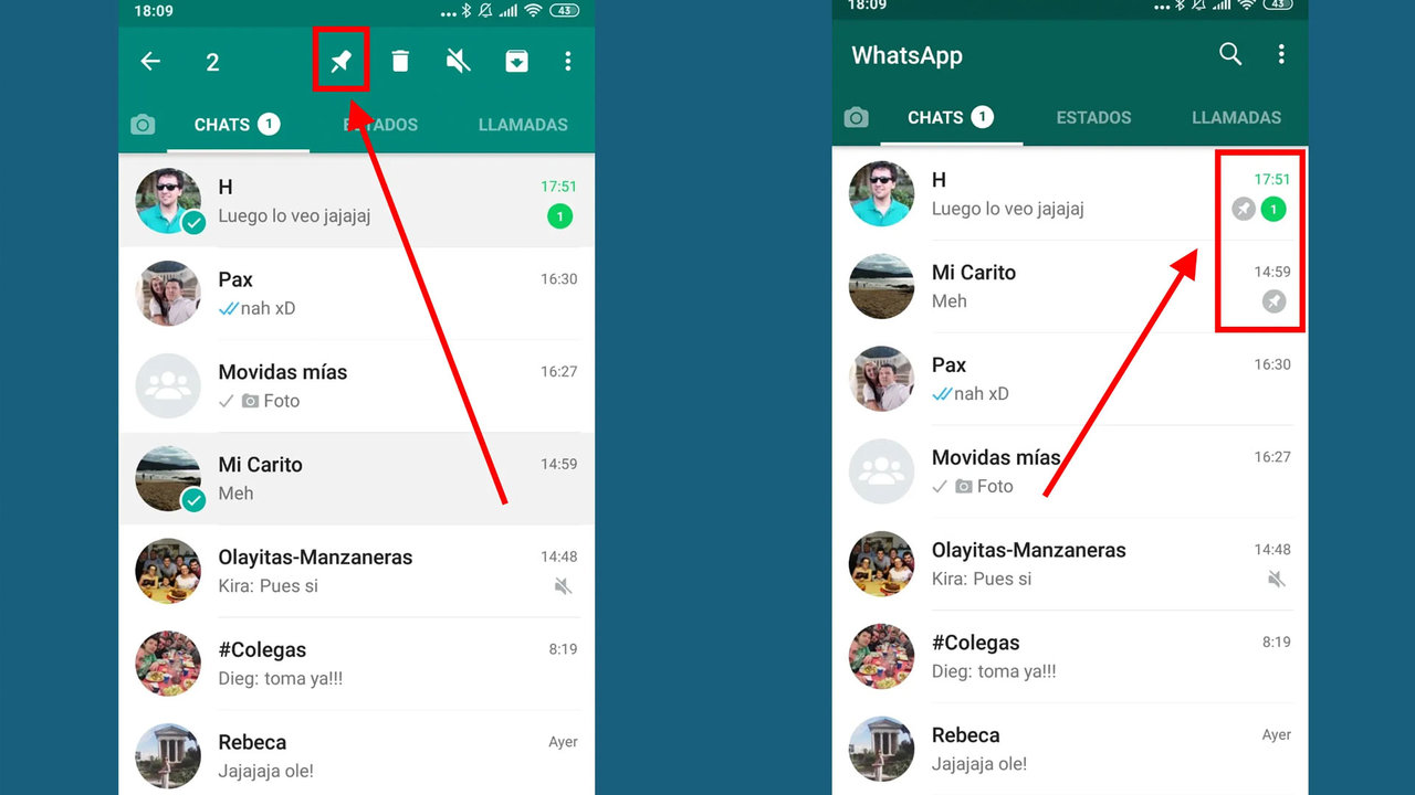 WhatsApp estaría trabajando en permitir fijar más de 3 chats en la parte superior de tu bandeja de notificaciones