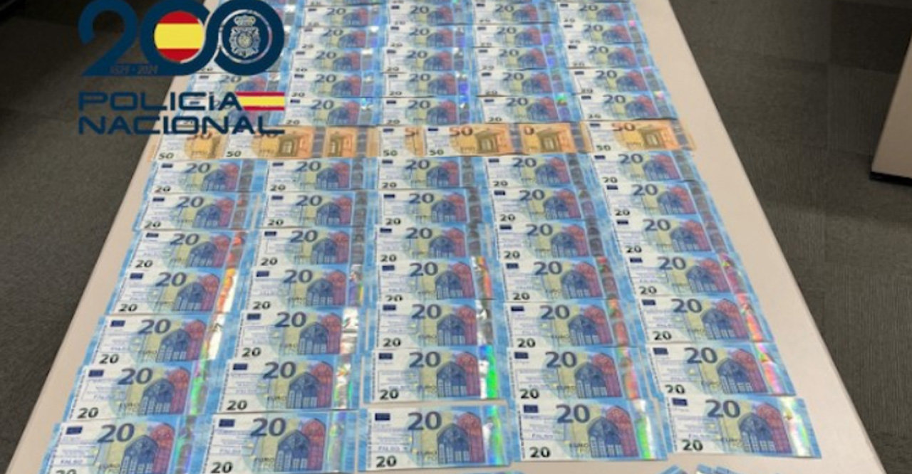 Imagen de los billetes falsos confiscados por Policía Nacional