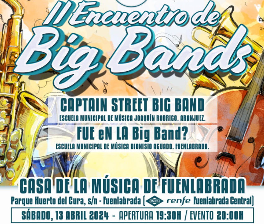 Cartel del II Encuentro de Big Bands en Fuenlabrada