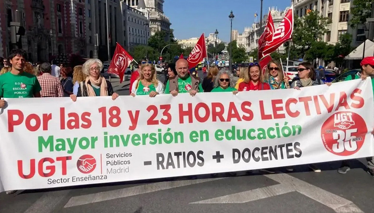 Imagen de una de las manifestaciones de educación en Madrid de diciembre del año pasado