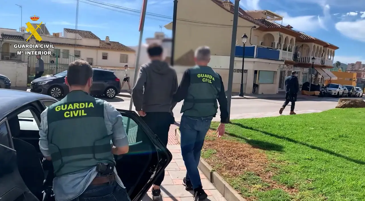 Imagen de una de las detenciones de la Guardia Civl