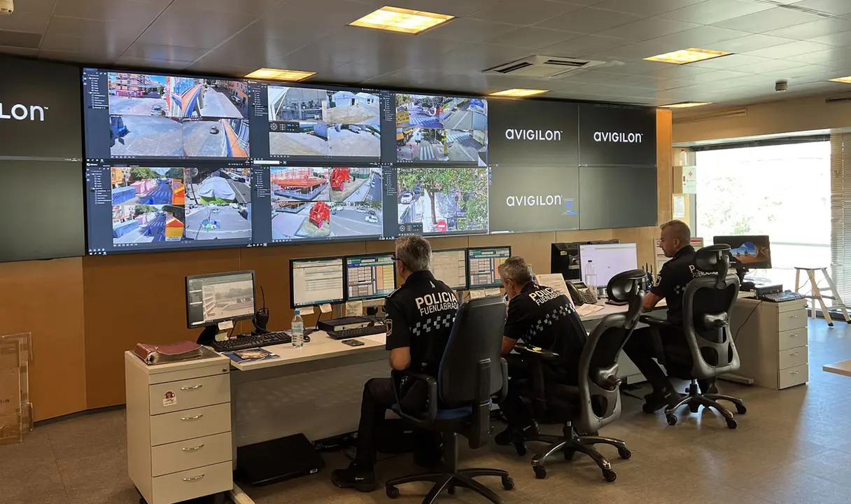 Imagen del Centro de Pantallas de la Polic&iacute;a Local de Fuenlabrada