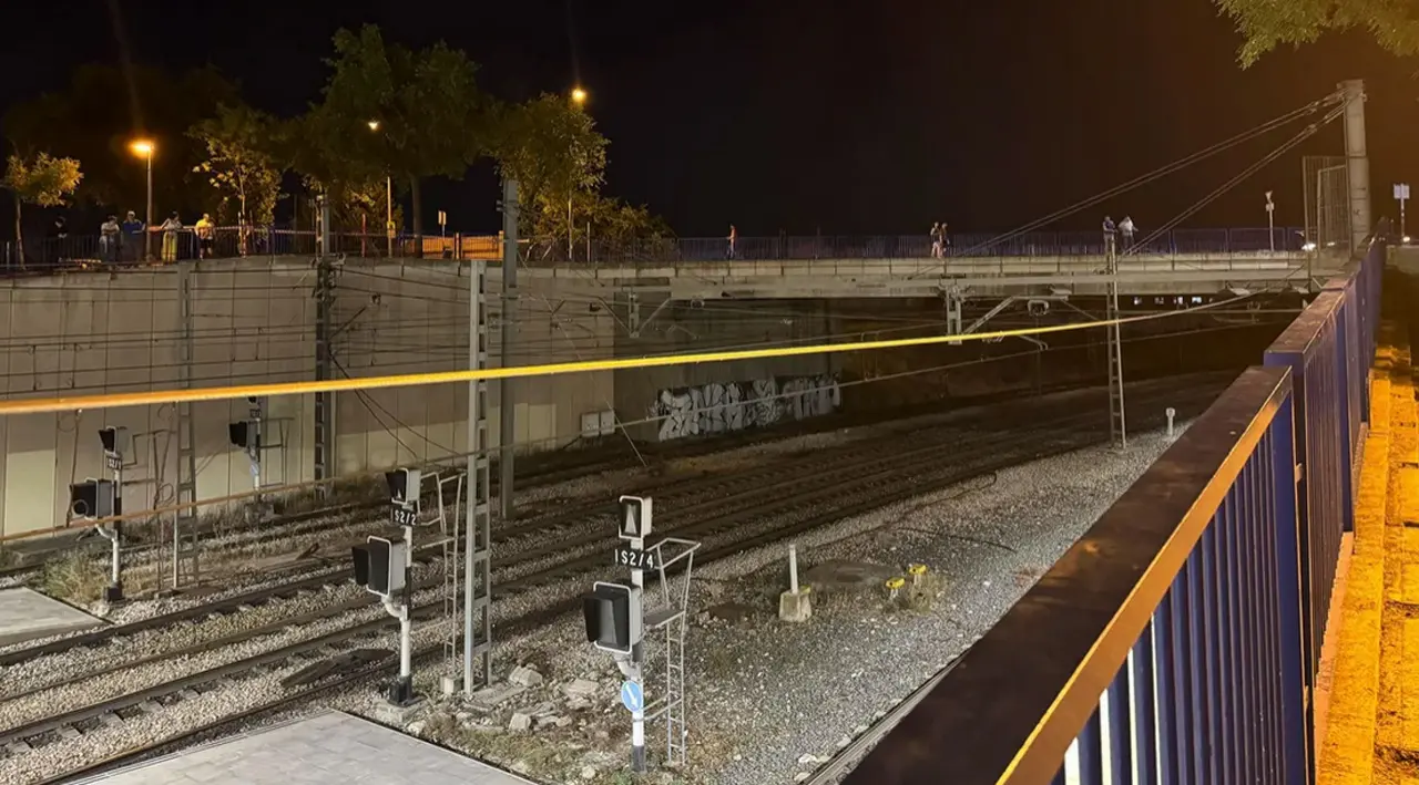 Zona de la estaci&oacute;n de Cercan&iacute;as de Fuenlabrada donde se produjo el accidente